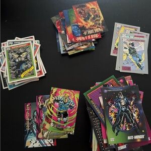 Early 90s Marvel and DC trading cards